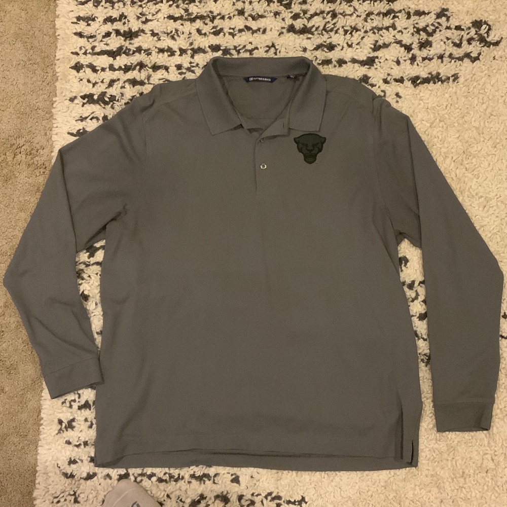 Men's Cutter & Buck Pitt panthers Gray Polo Shirt
